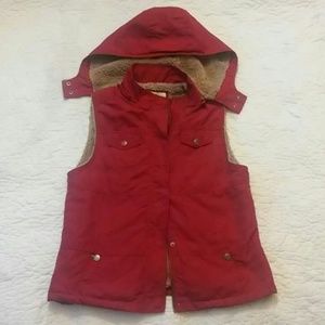 Sonoma 'Wine' Sherpa Lined Hooded Vest  